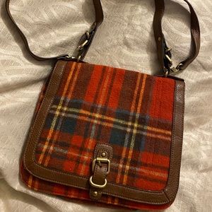 Red Plaid School Cross Body Bag